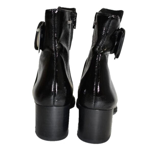 NWT $530 PAUL GREEN Panache Waterproof Bootie BLACK CRINKLED PATENT 8 (TE15) - Picture 6 of 7